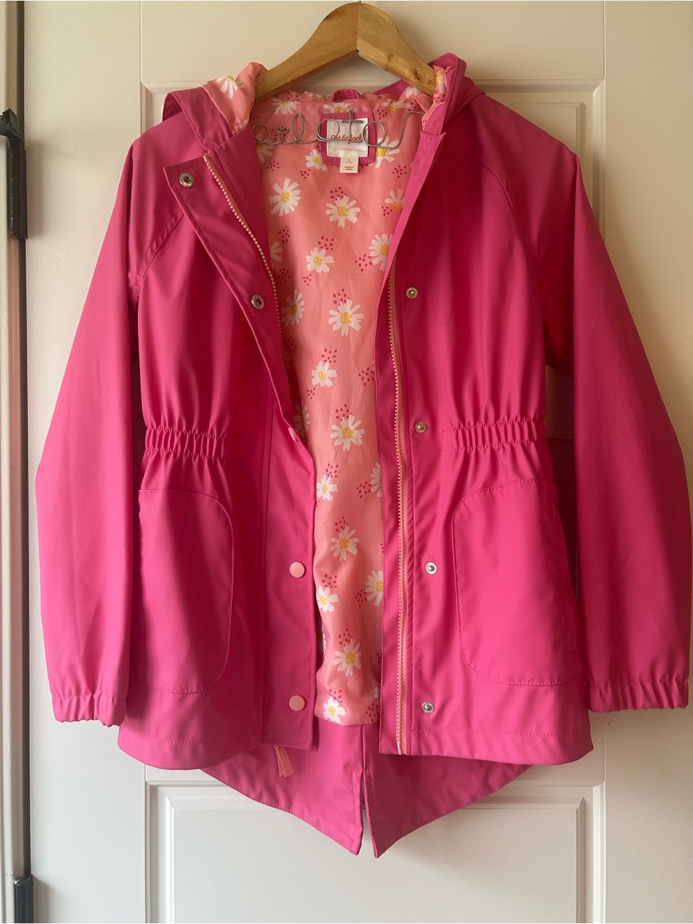 Kids Cat & Jack Waterproof Hooded Jacket - Bright Pink